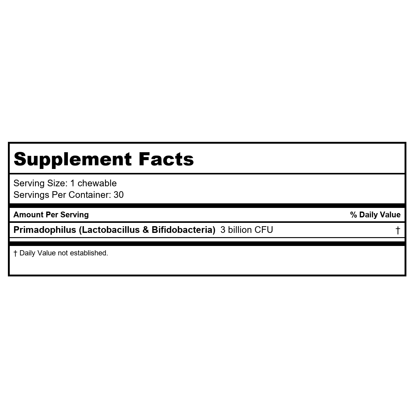 Nature'S Way Primadophilus Kids Orange - 30 Chewables