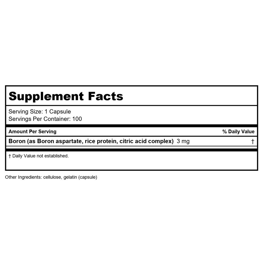 Nature's Way Boron Complex Capsules - Essential Mineral for Bone Health and More - 100 Capsules