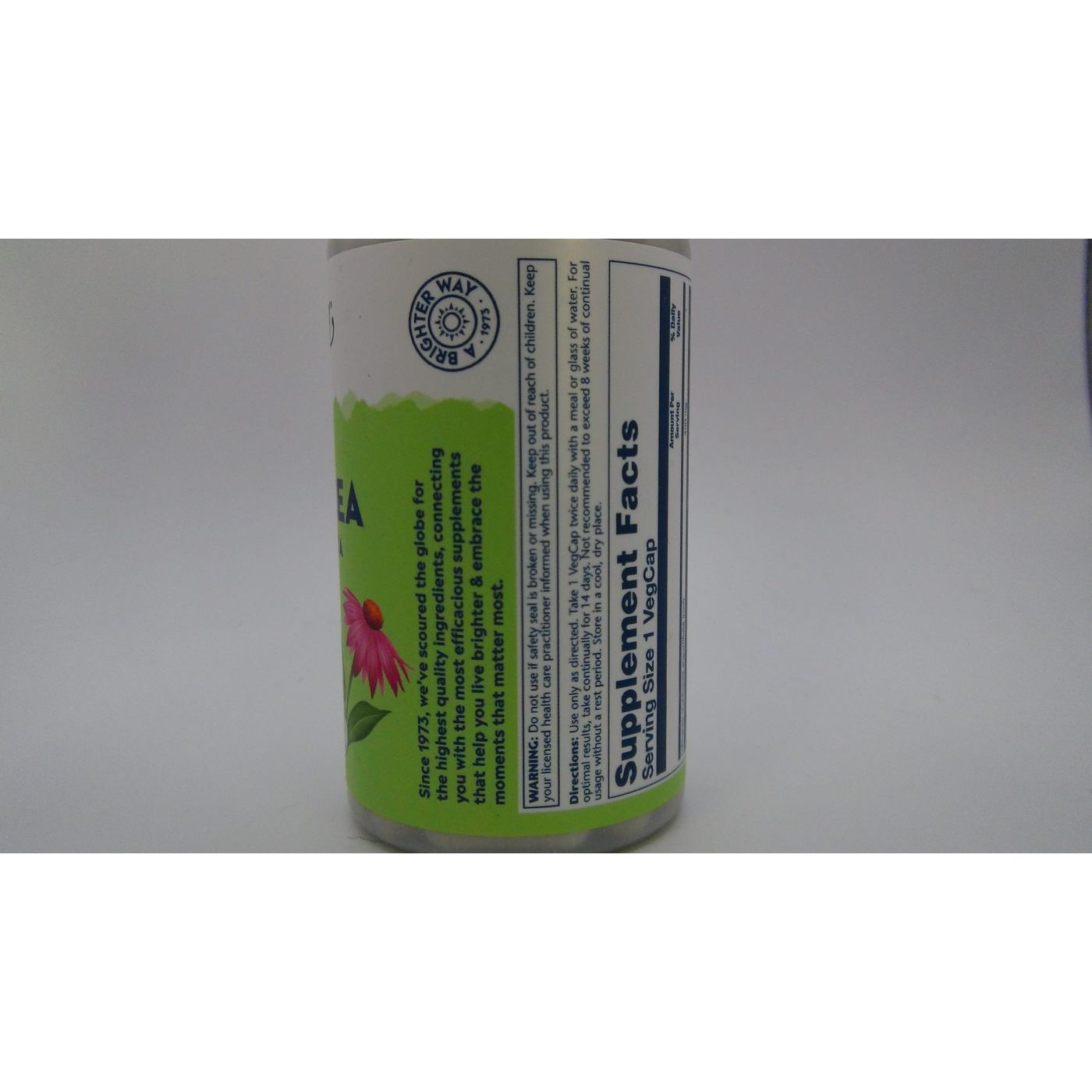 SOLARAY Echinacea Angustifolia & Purpurea Root, Veg Cap (Btl-Plastic) 460mg | 100ct