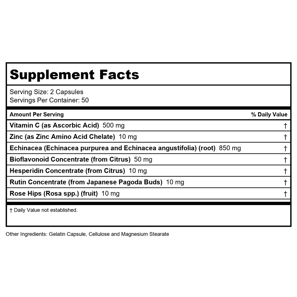 Solaray - Echinacea W/C &, 425 mg, 100 capsules