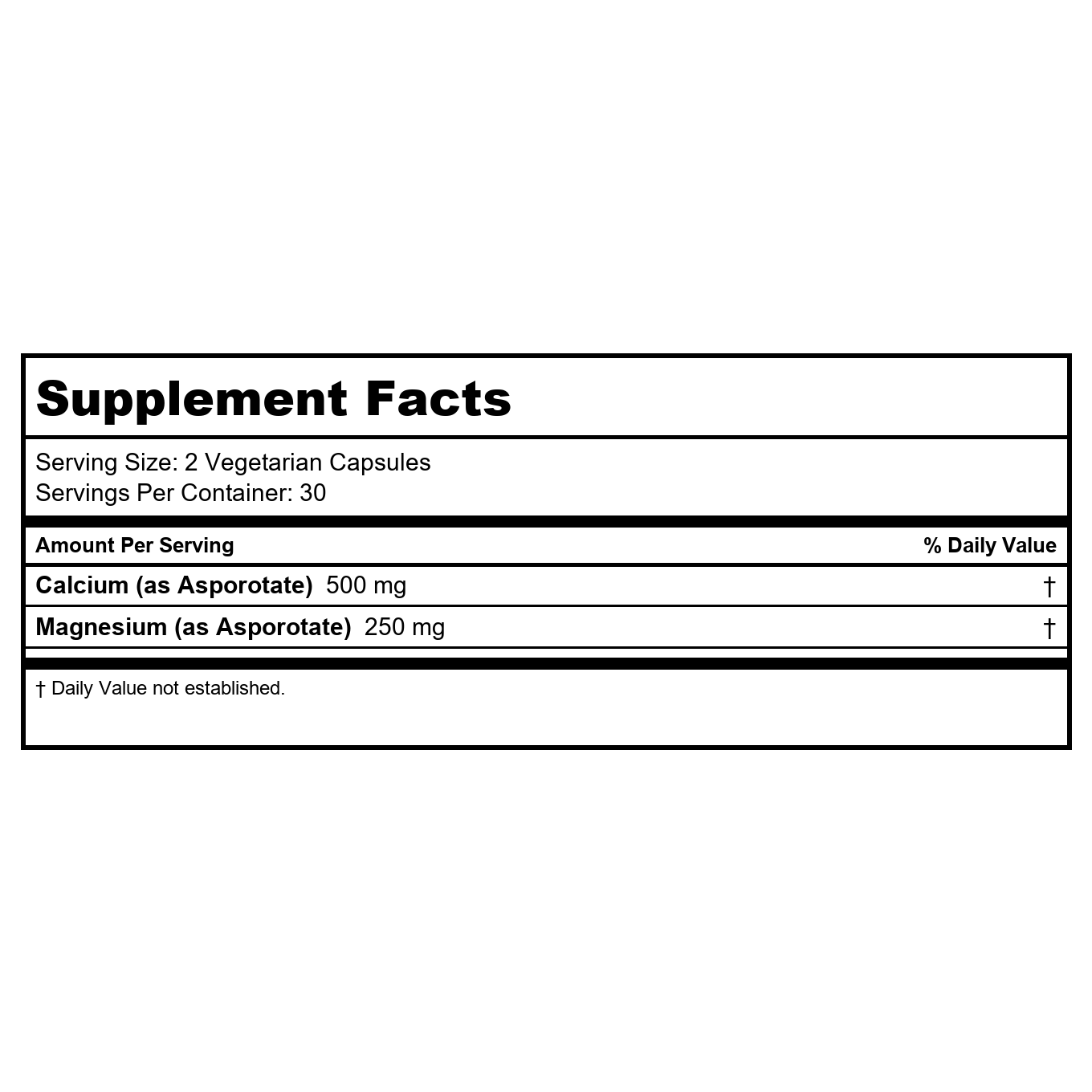 Solaray Calcium & Magnesium Asporotate 2:1, Capsule (Btl-Plastic) | 120ct