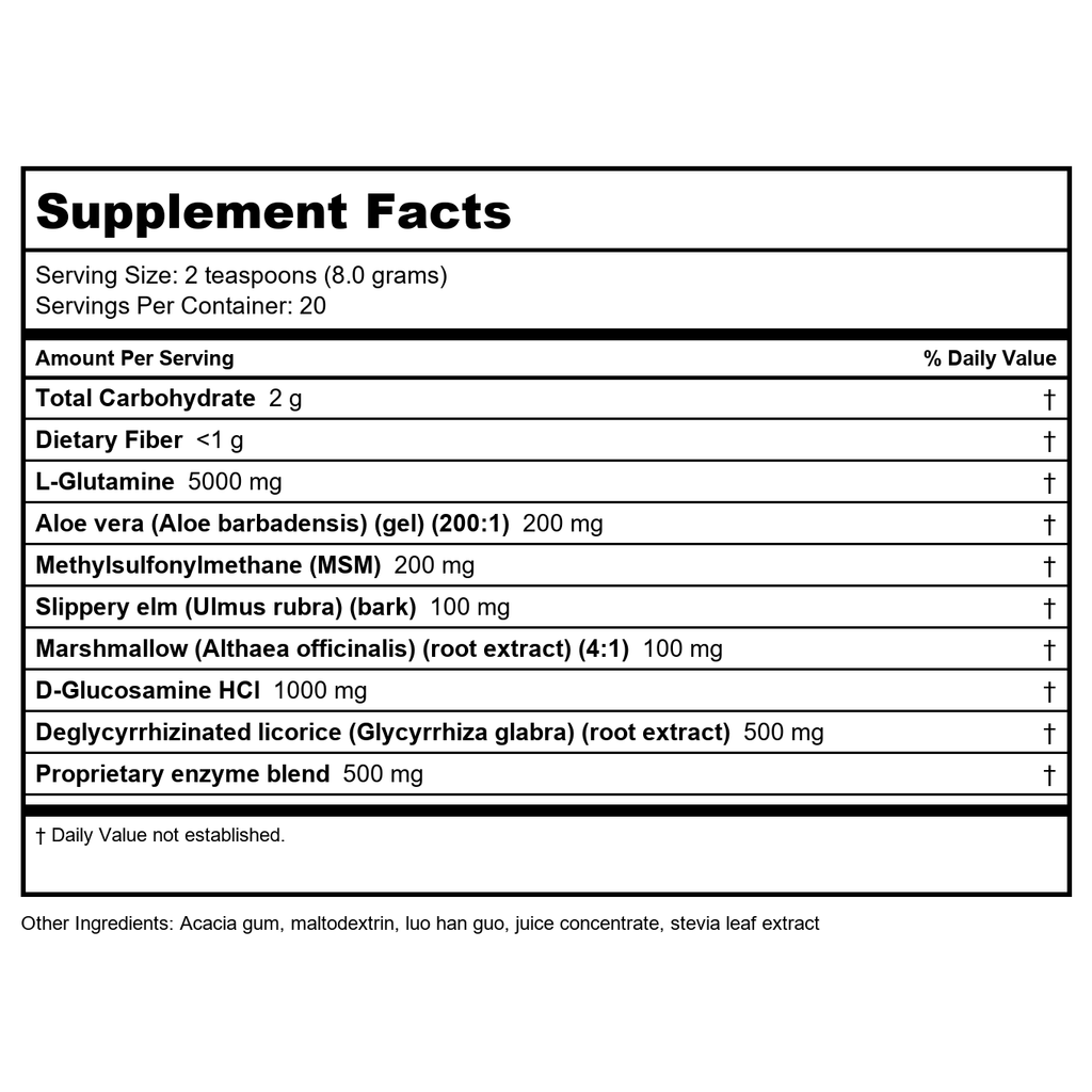 Nutra BioGenesis - Intestinal Support Complex - Slippery Elm, DGL, Marshmallow & L-Glutamine for Intestinal Support - Gluten Free, Vegan, Non-GMO - 160 g