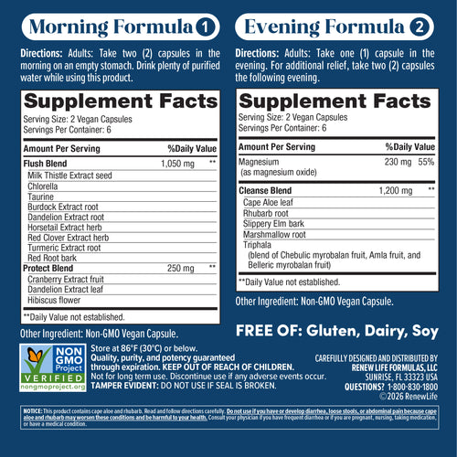 Renew Life Adult Cleanse - Microbial Cleanse & Detox , Supports Balance of Intestinal Microorganisms- 2-Part 15-Day Program, Gluten, Dairy & Soy Free, Vegetarian, 90 Capsules & 1 Fl. Oz. Tincture
