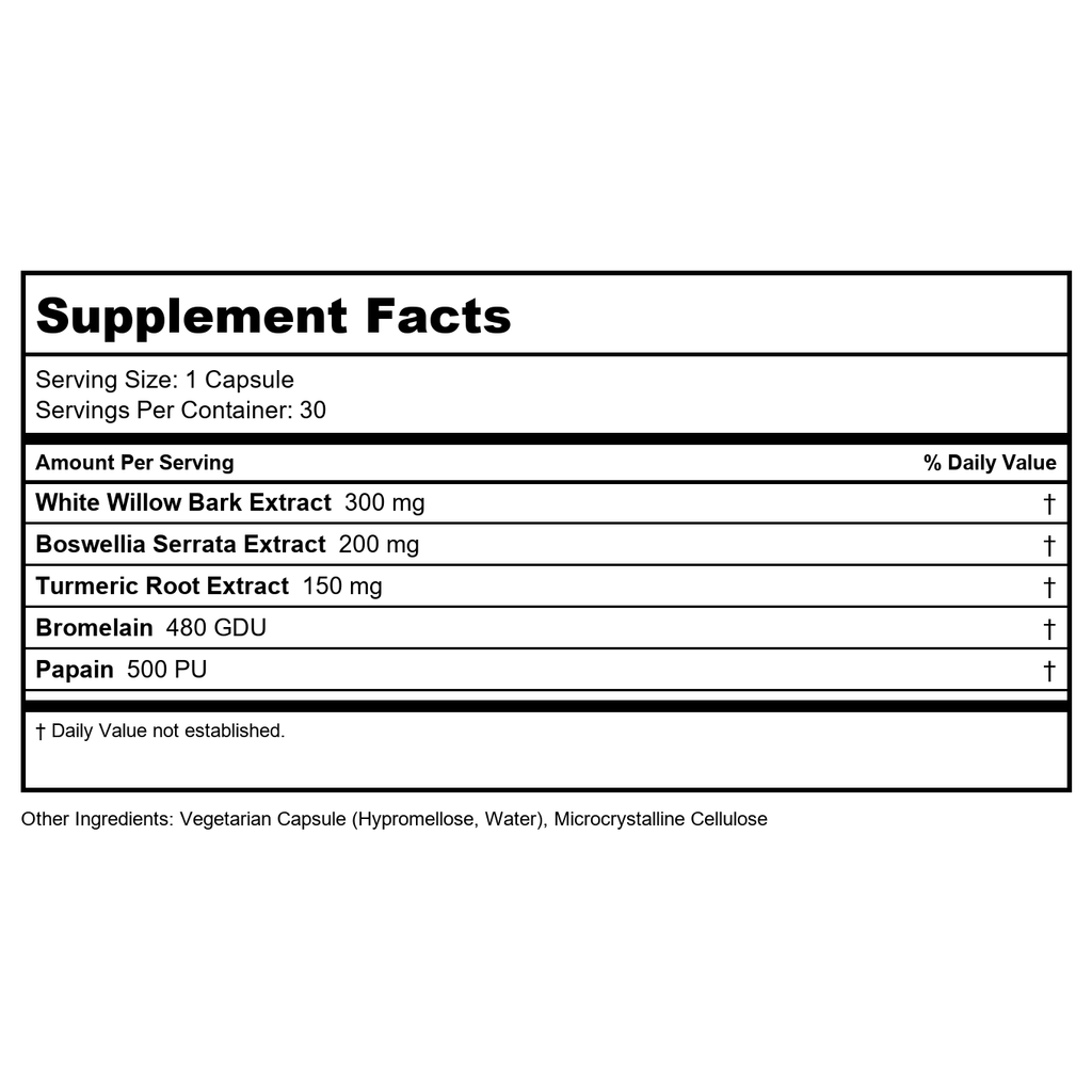 Nutra BioGenesis - White Willow Forte - White Willow Bark, Boswellia and Turmeric to Help Support Body Comfort and Cytokine Balance 10253 - 30 Capsules