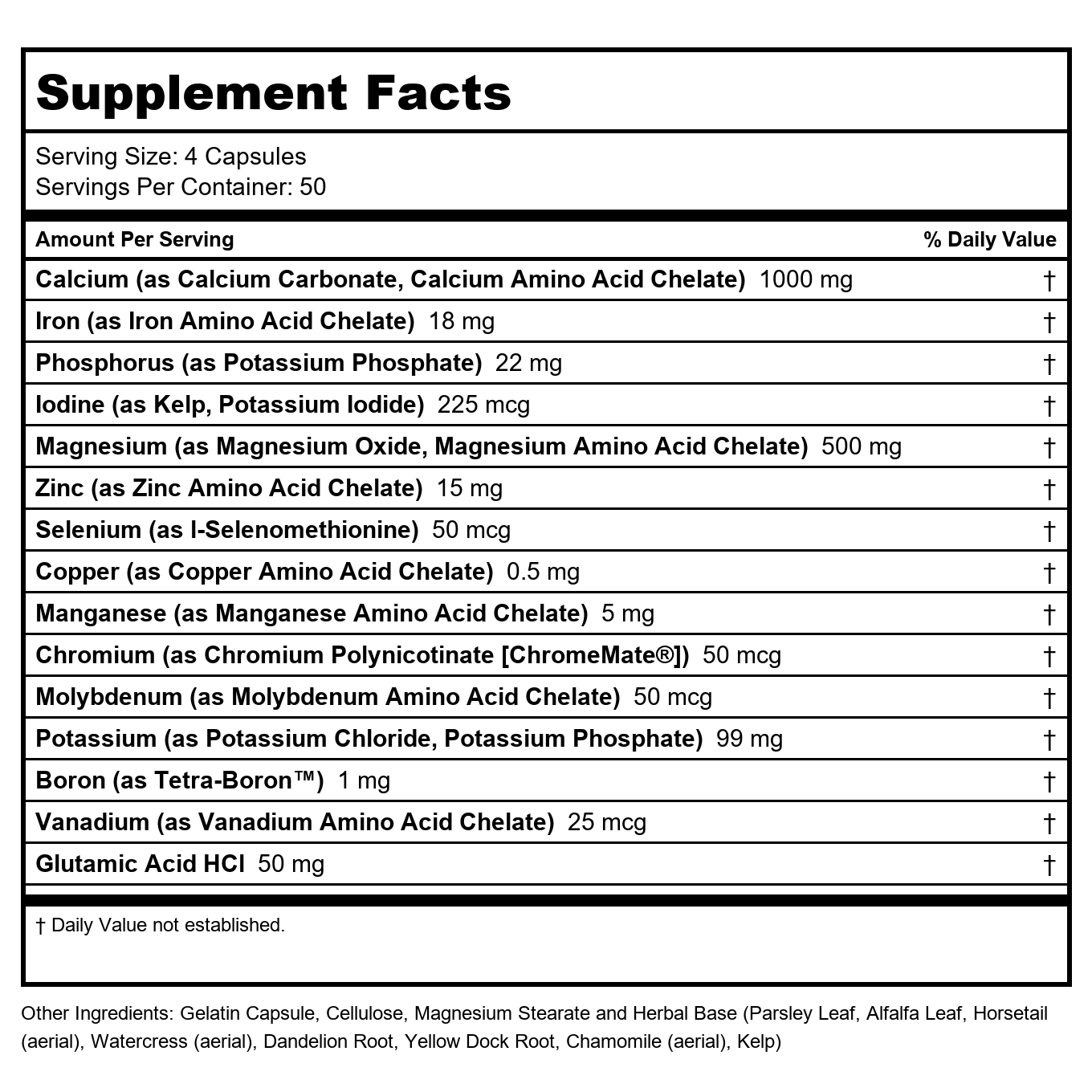 Solaray Mega Multi Mineral, 200 Capsules