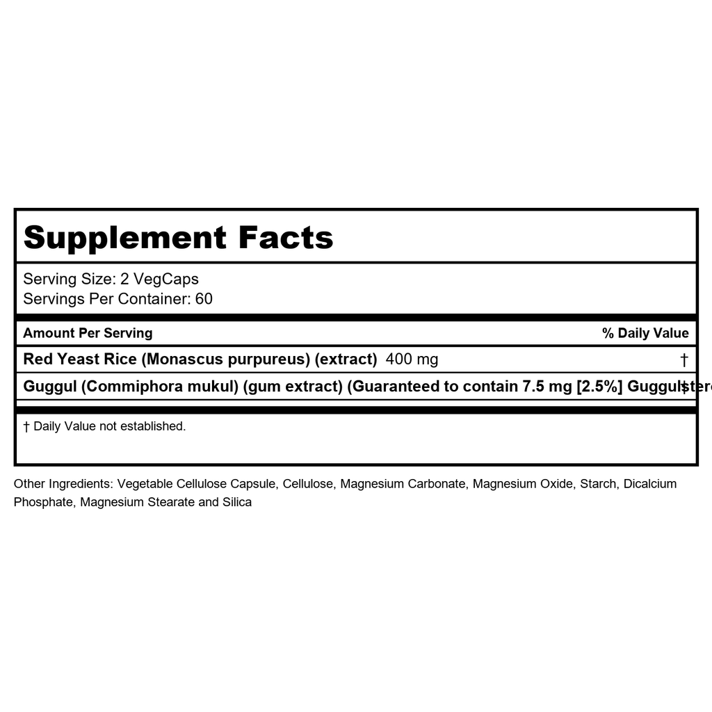 Solaray - Guggul & Red Yeast Rice, 120 capsules