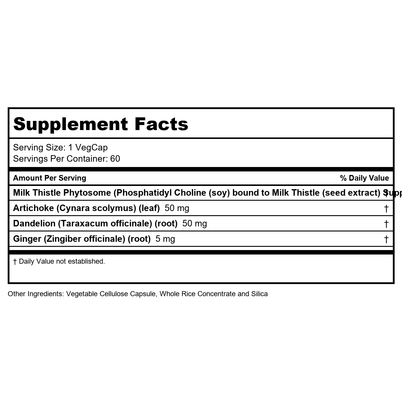 SOLARAY - Milk Thistle Phytosome, 60 Capsules