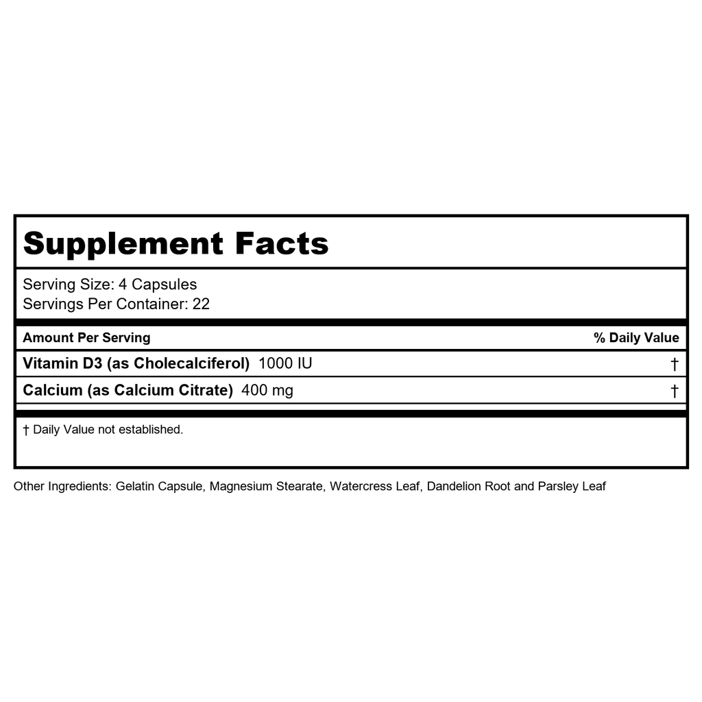 Solaray - Calcium Citrate with Vitamin D3 1000 mg. - 90 Capsules