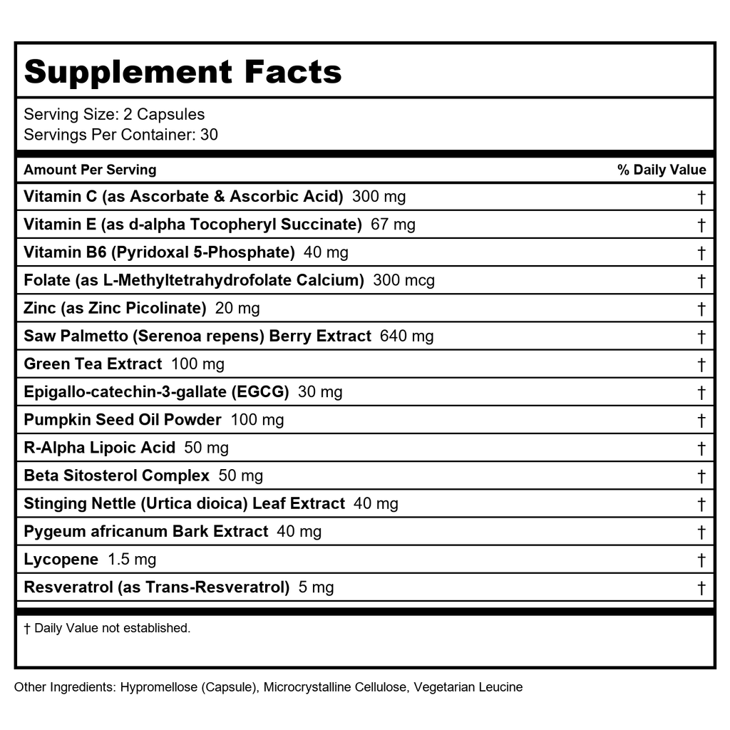 DAVINCI Labs Prostate Health - Optimal Support for a Healthy Prostate and Hormone Balance* - 60 Vegetarian Capsules