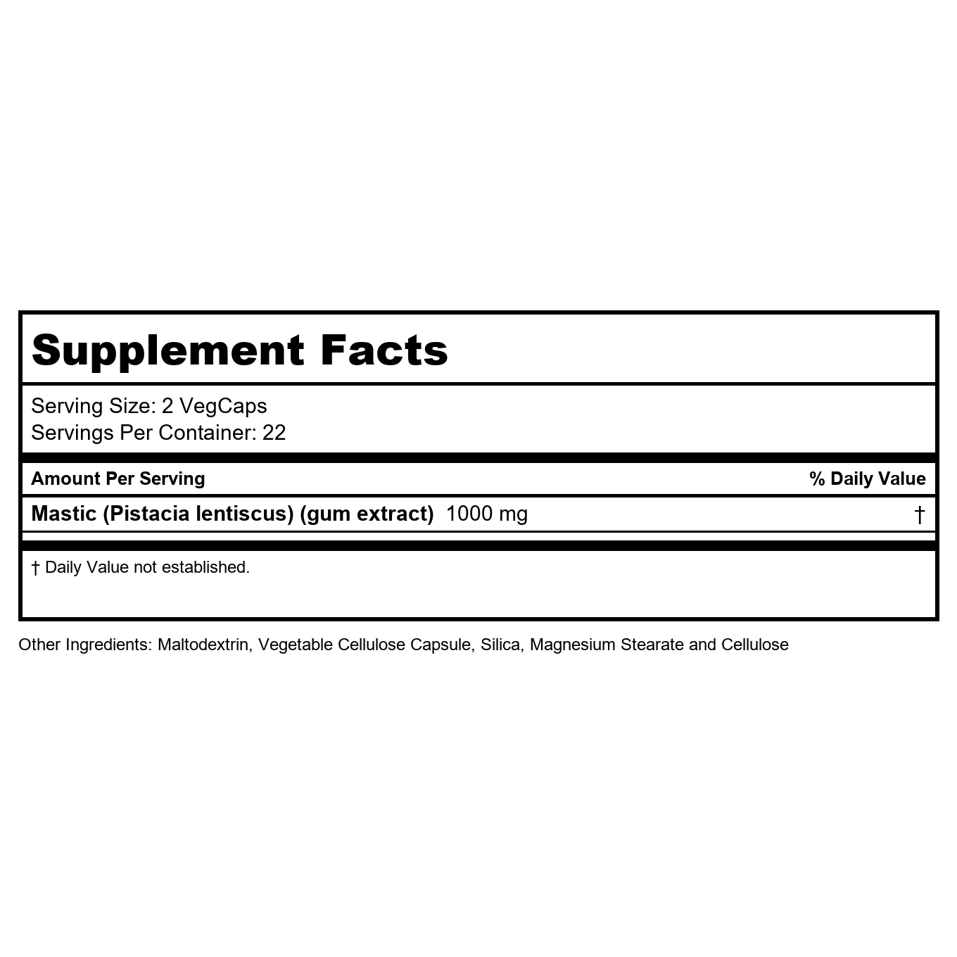 Solaray Mastic Gum Extract 500 mg 45 Count