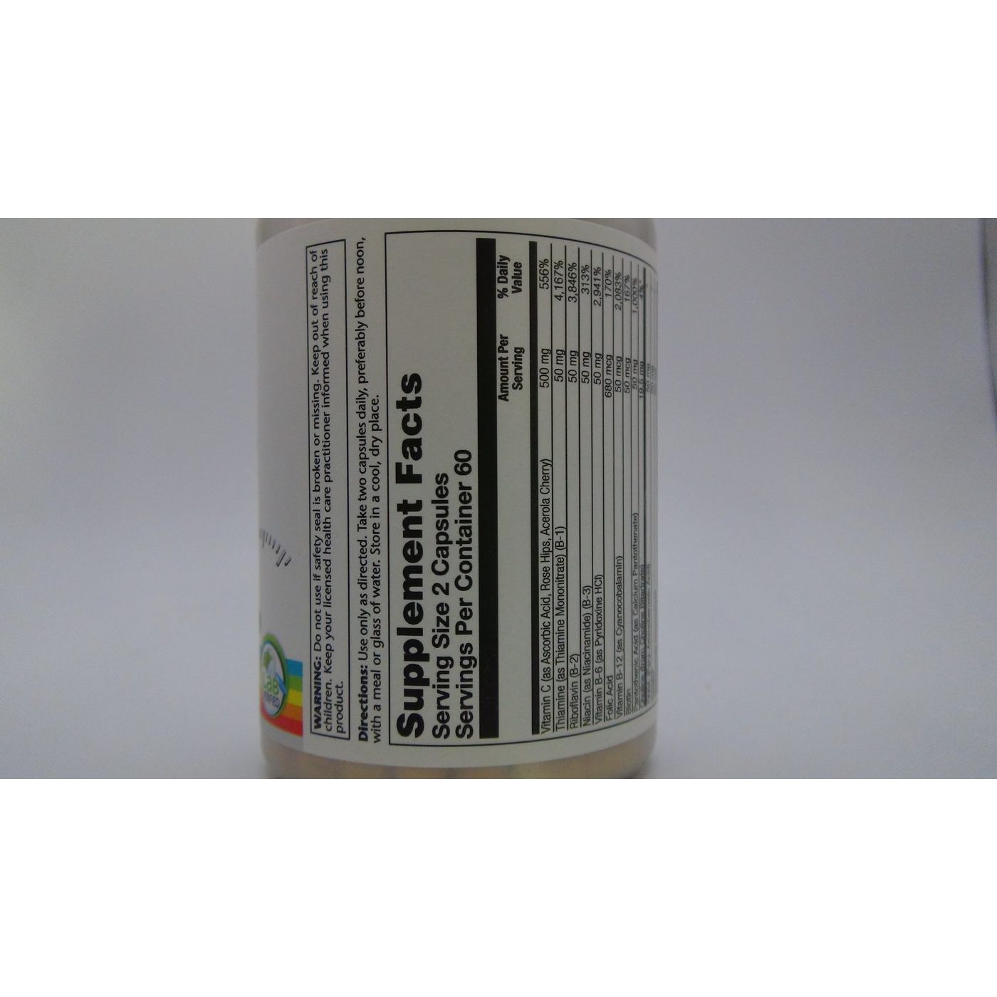 Solaray - Two-Stage Mega B-Stress, 60 capsules