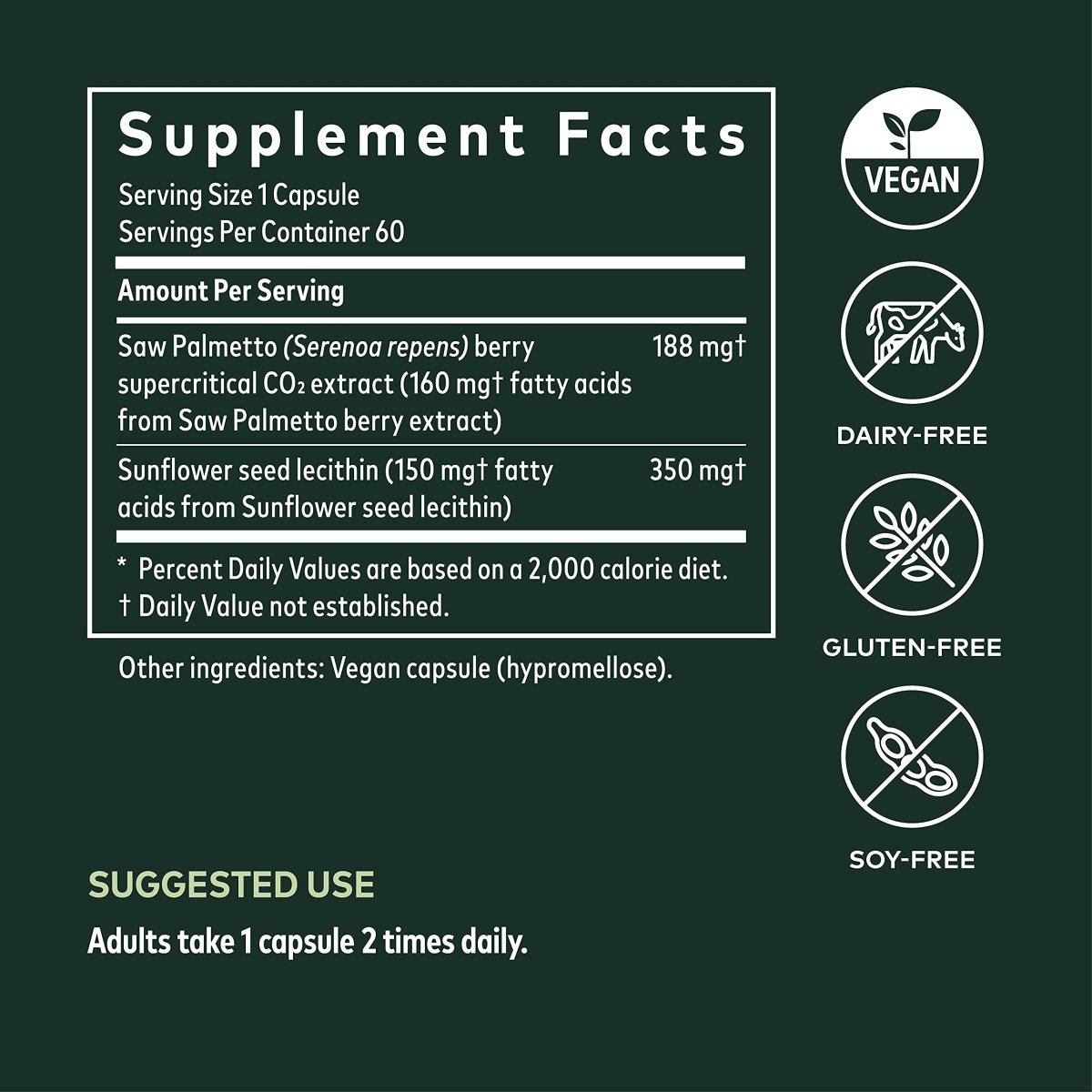 Gaia Herbs Saw Palmetto -60 Vegan Liquid Phyto-Capsules (30-Day Supply)