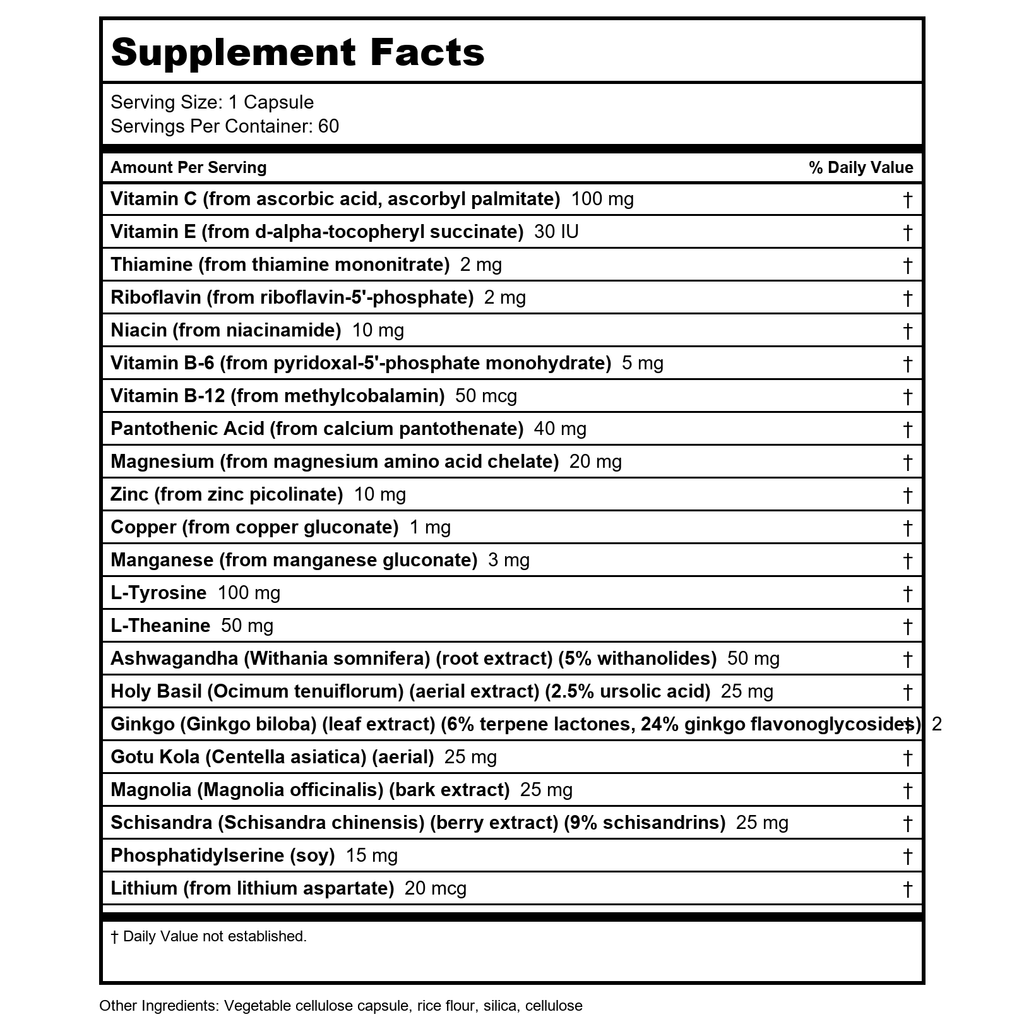Nutra BioGenesis - AdrenoActive - - Gluten Free - 60 Capsules  40957