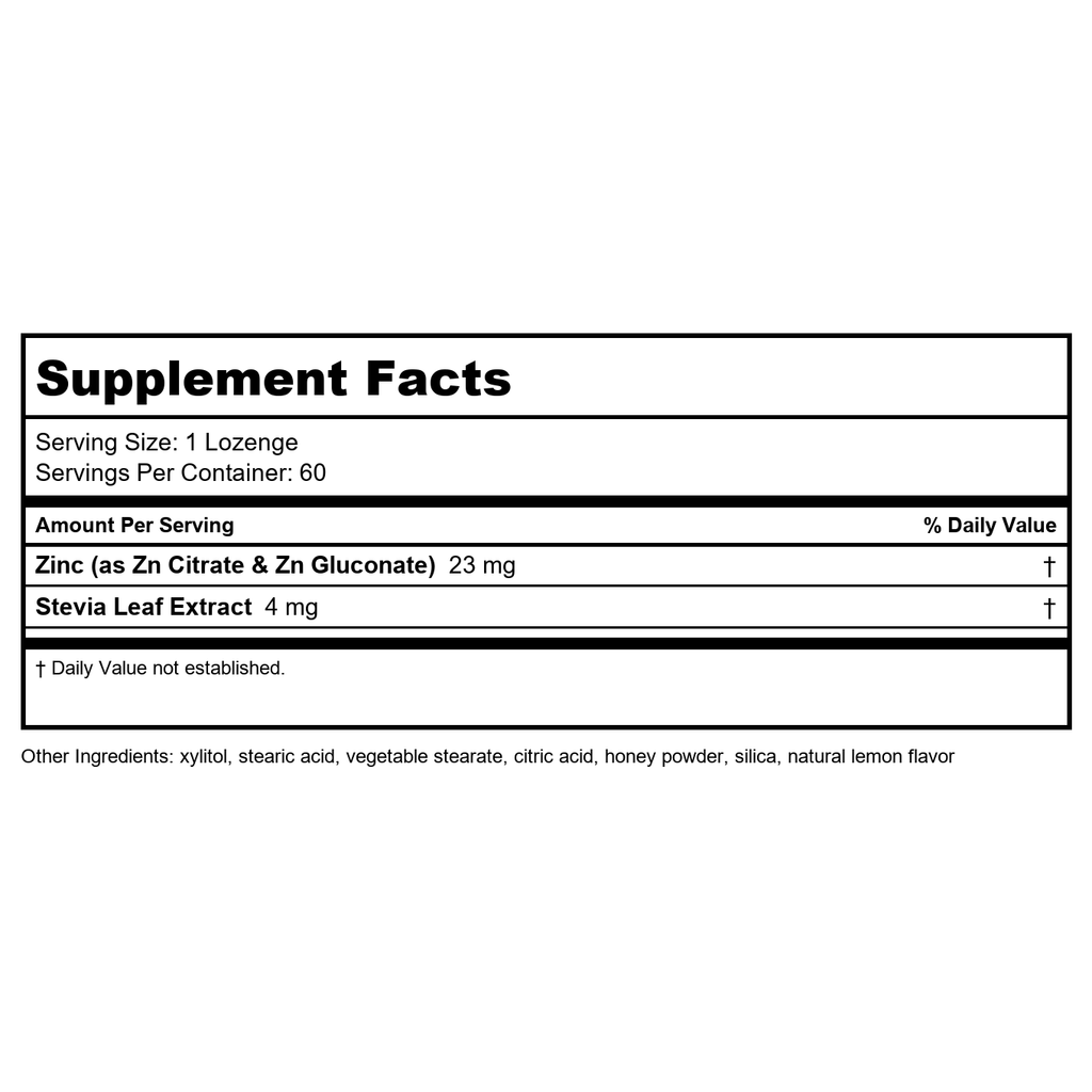 Little DaVinci Immuni-z - Kids Zinc Lozenge to Support Immune Health, Throat Tissue, Brain Health and Development, Sleep and Focus* - with Zinc Citrate and More - Lemon Flavor - 60 Lozenges