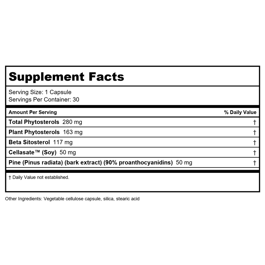 Nutra BioGenesis - Sterol 117 - Plant Sterols and Pine Bark Extract to Help Support Immunity, Urinary Tract Health and Cholesterol Already Within Normal Range - 30 Capsules