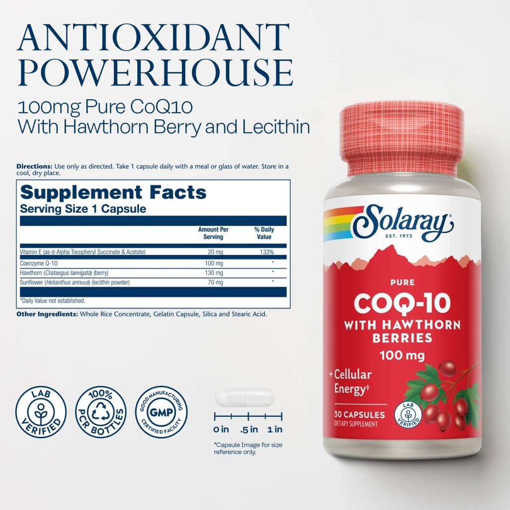 Solaray CoQ10 100mg 30 Capsules  - 08912