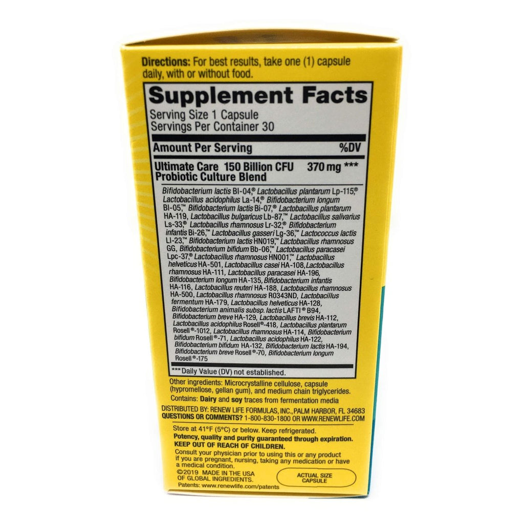 Renew Life Ultimate Flora Care 150 Billion - 30 Capsules