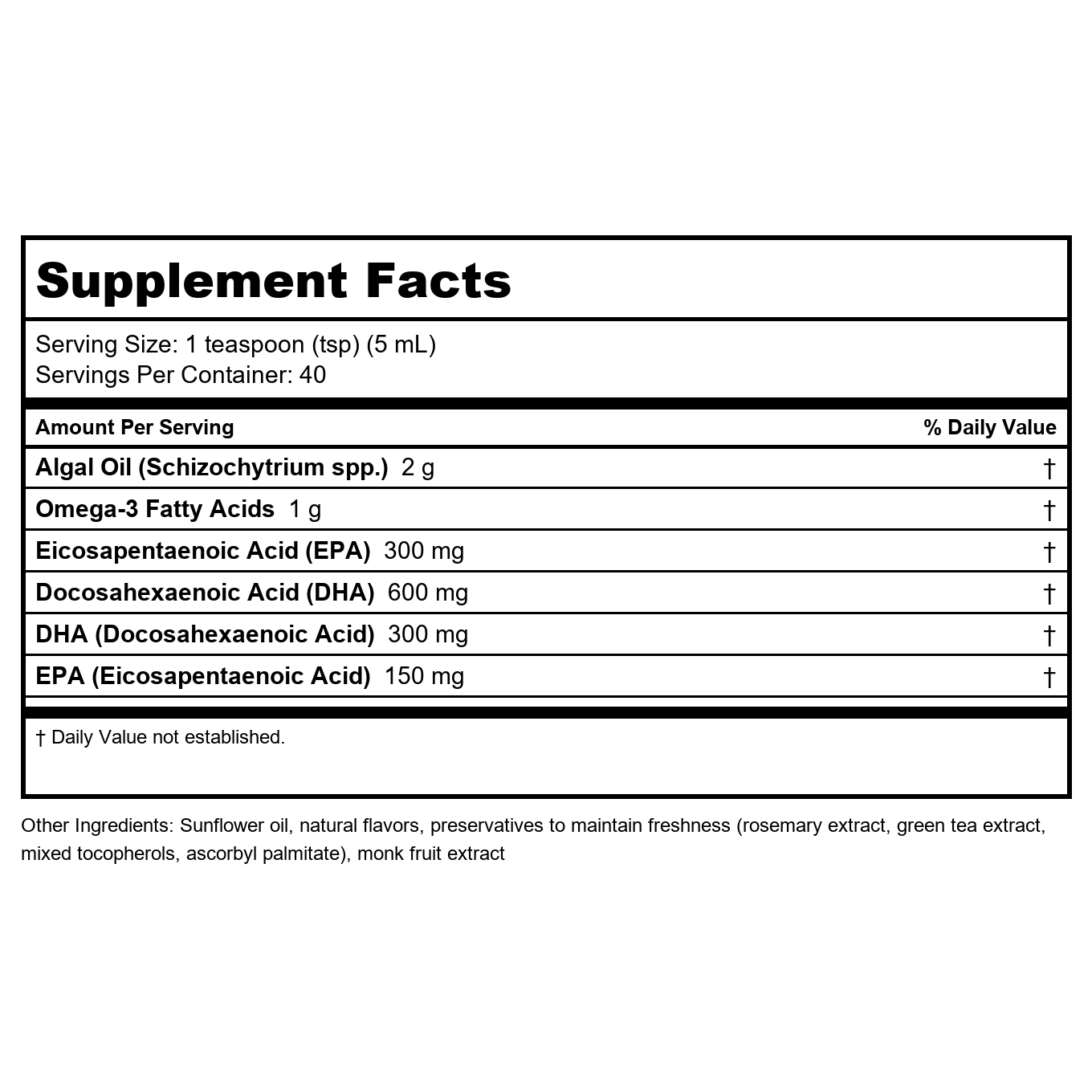 Nature's Way NutraVege Plant Based Omega-3 Extra Strength**, Eye, Heart, and Brain Health*, Cranberry-Orange Flavored Liquid, 6.8 oz