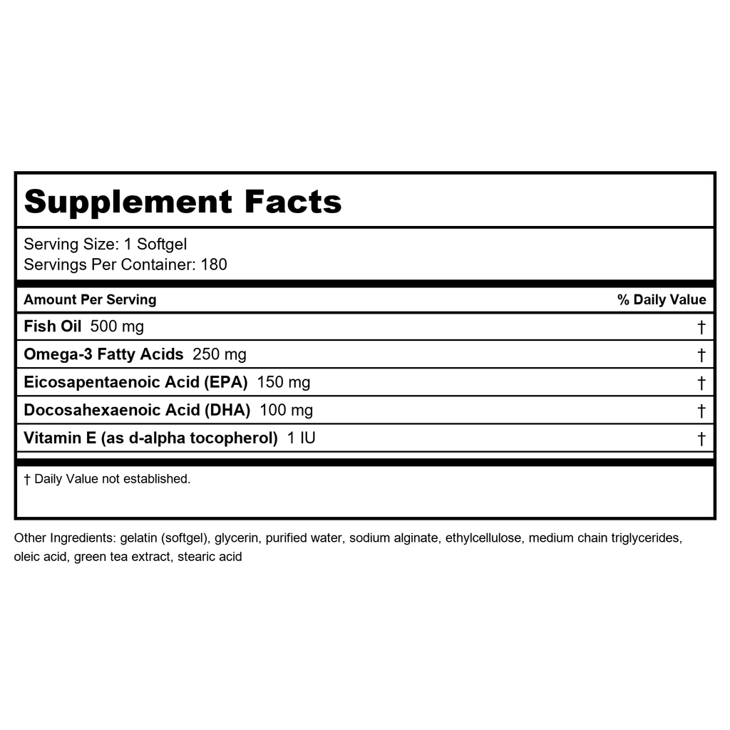 Nature's Way Fisol 50% EPA and DHA Enteric-Coated Fish Oil, No Fishy Burp-Back, 180 Softgels