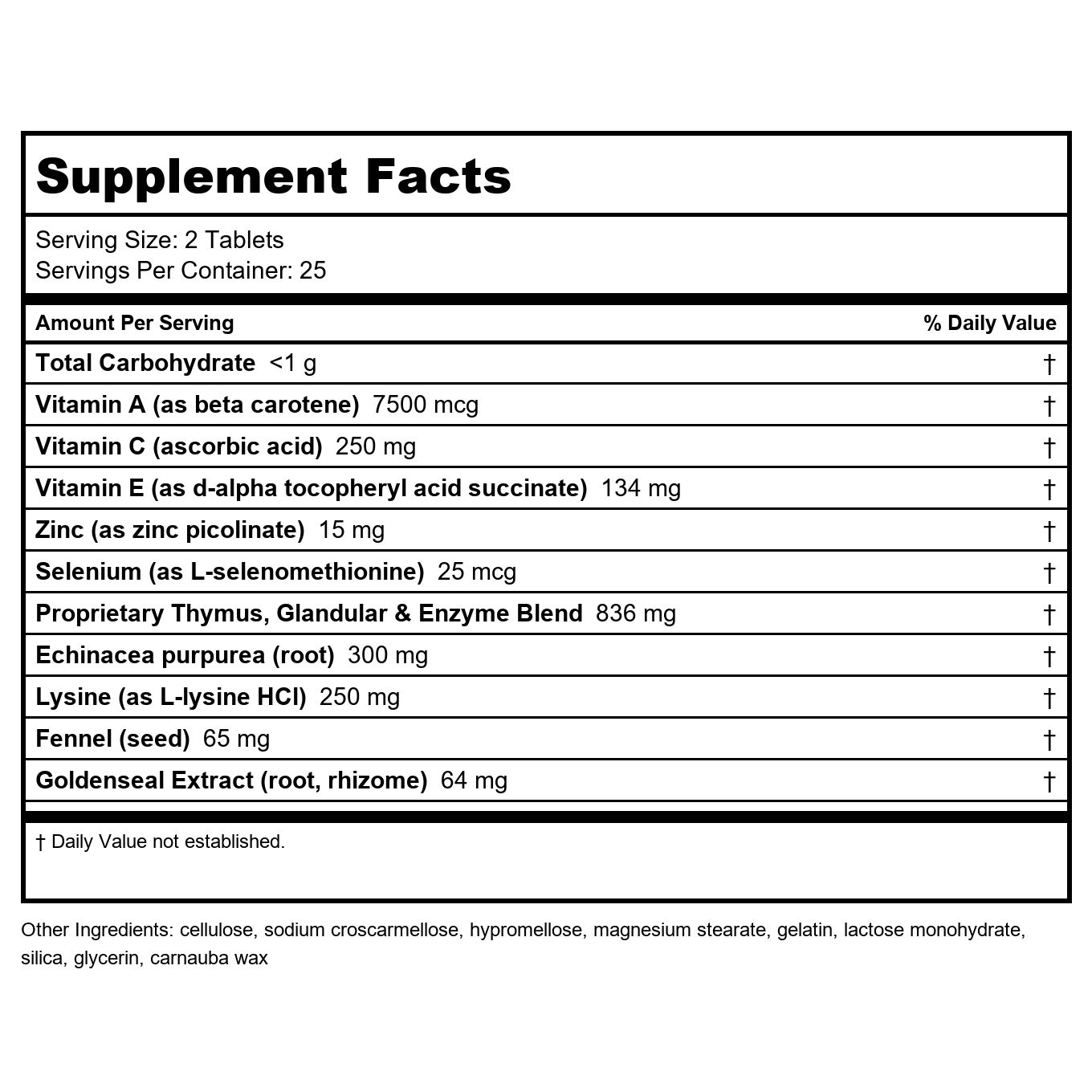 Nature's Way ThymuPlex Immune Formula, Multi-Glandular Complex with Antioxidants, Vitamin C & E, Selenium and Beta Carotene, 50 Tablets