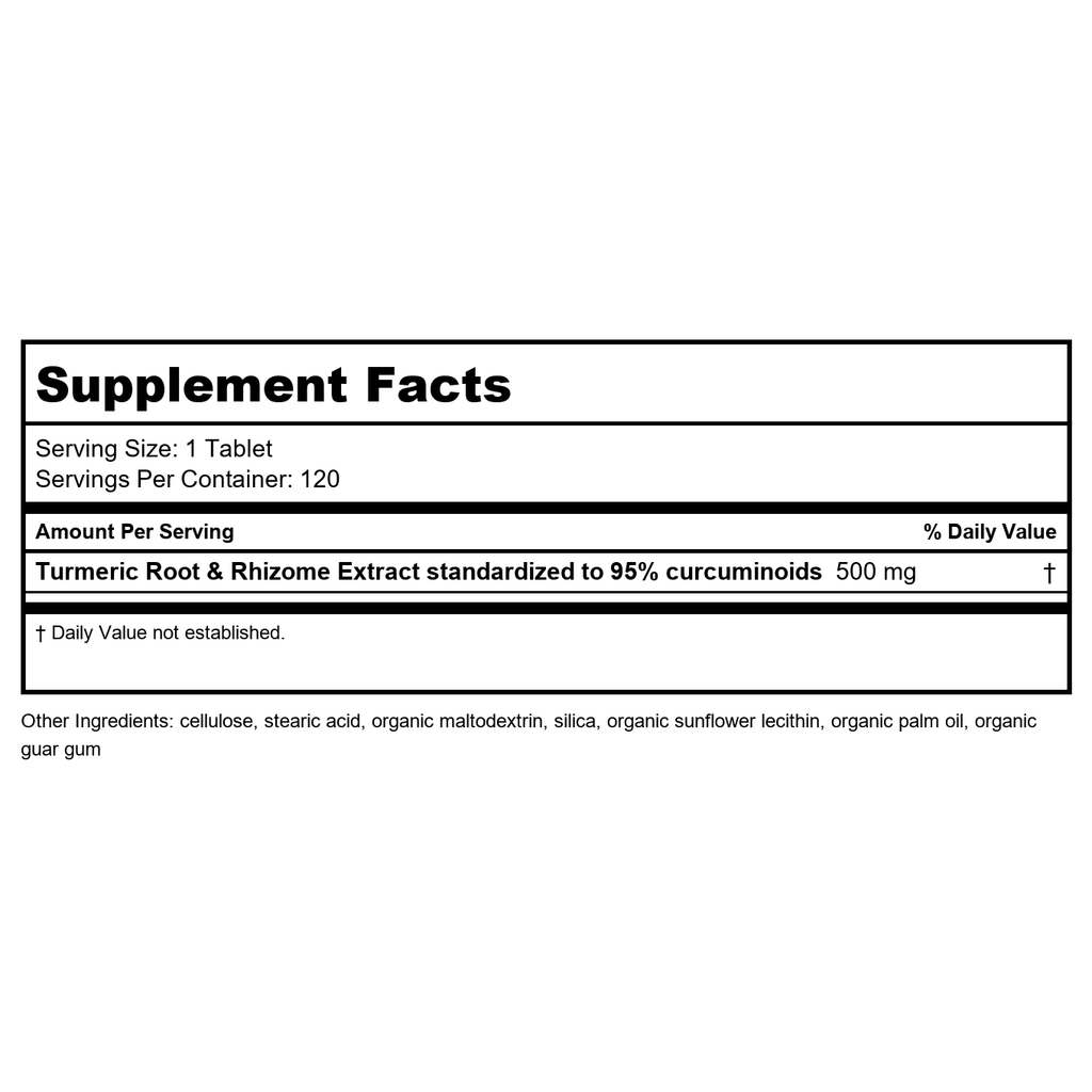 Nature's Way Turmeric Premium Extract Supports Joint Health* Non-GMO Project Verified 500mg per Serving 120 Tablets