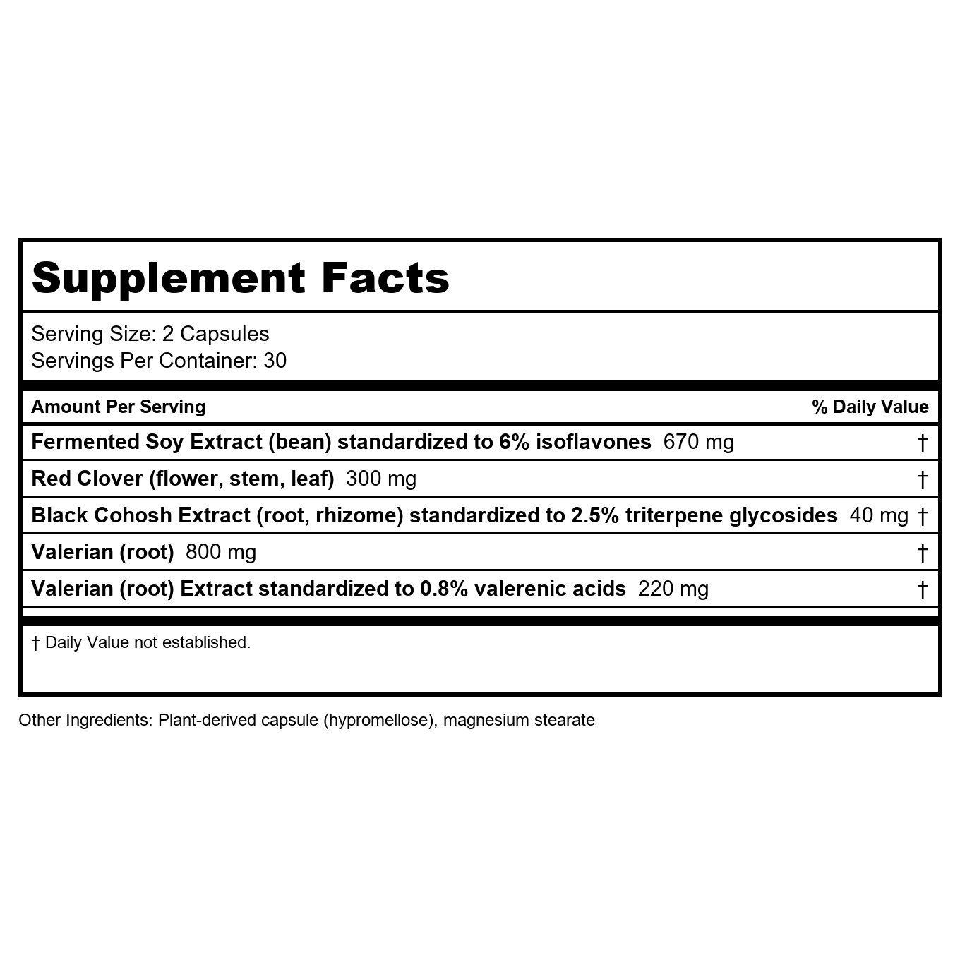 Nature's Way Premium Blend EstroSoy Menopause Relief Blend - Black Cohosh Extract and Fermented Soy - 60 VegCaps