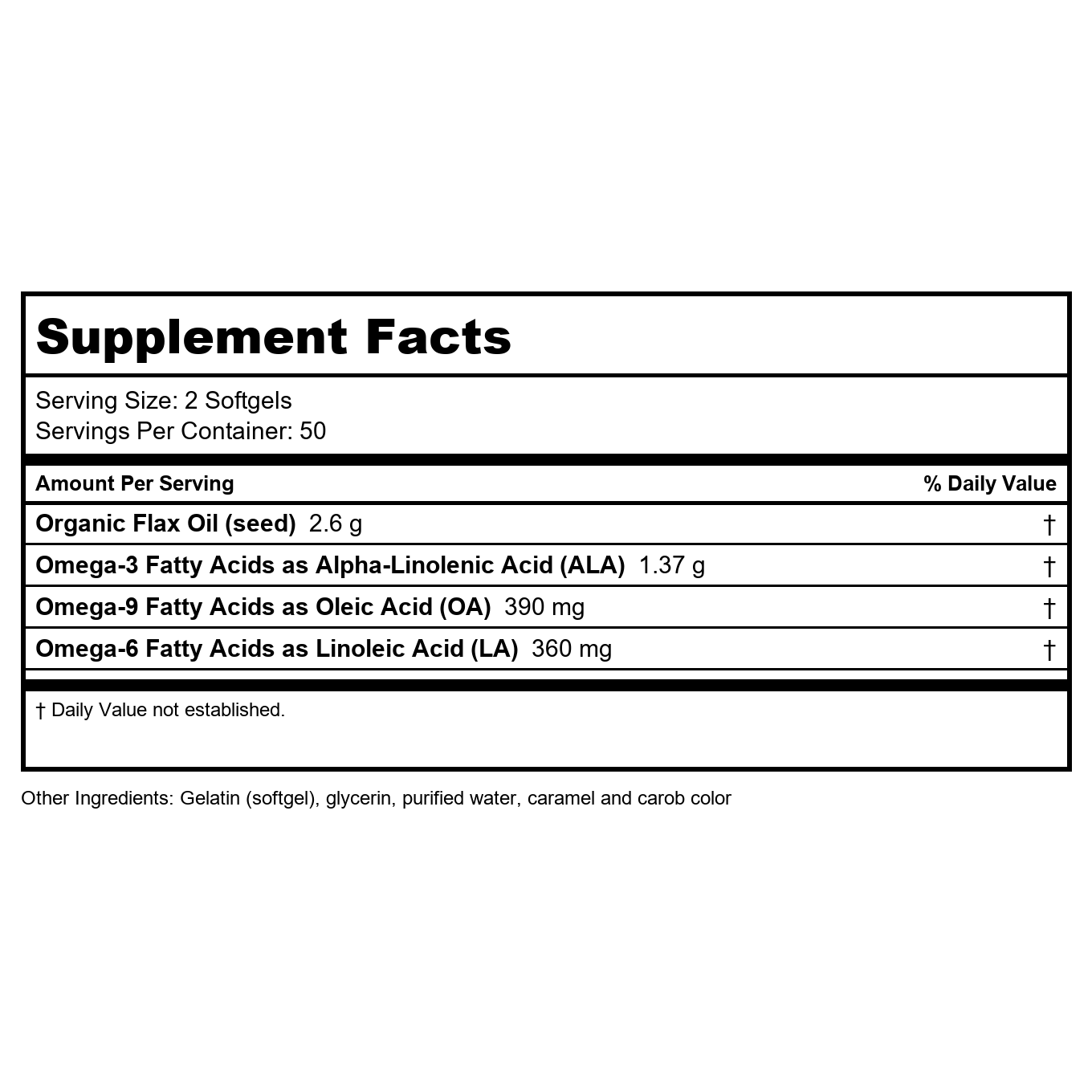 Nature's Way Flax Oil Max Strength, Cold Pressed and Unrefined, Contains Omega-3 Fatty Acid, 100 Softgels