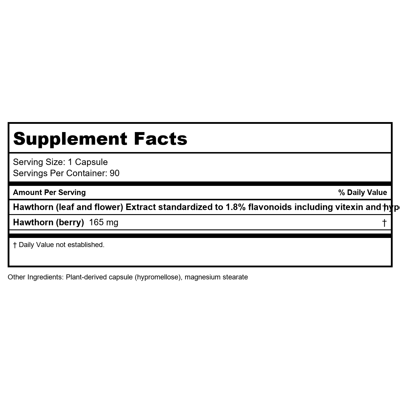 Nature's Way Hawthorn Capsules - 300mg Extract, 90 Vcaps