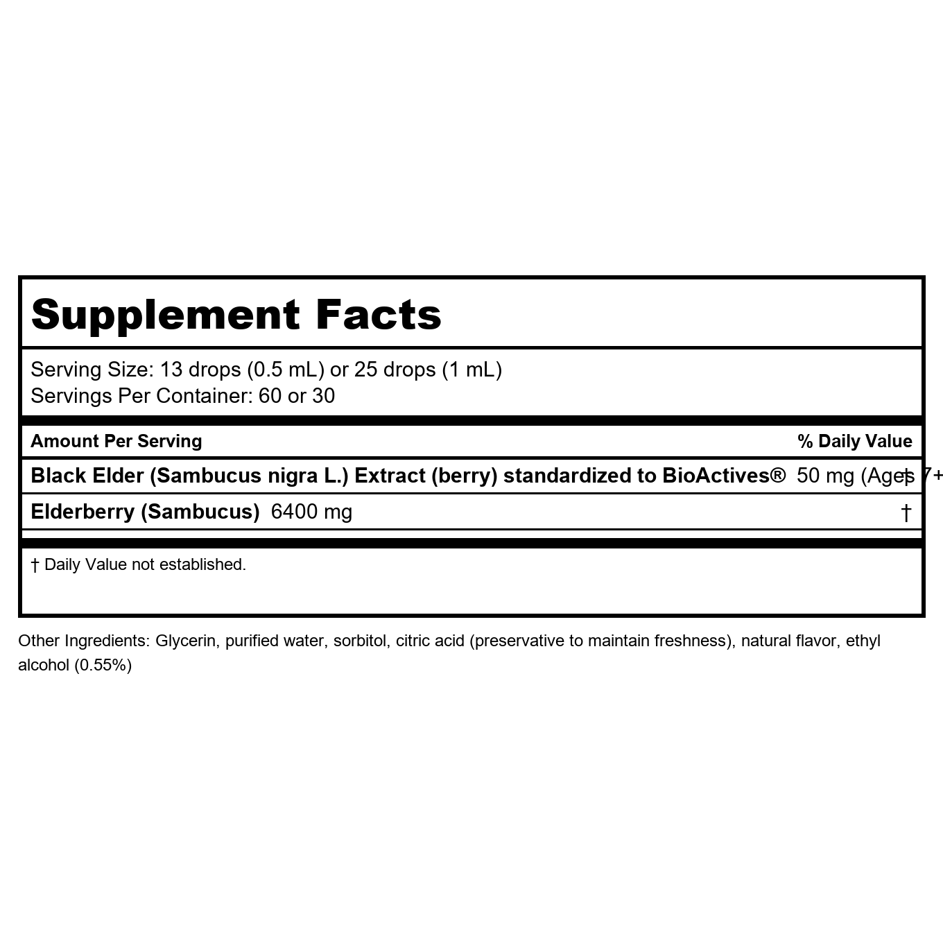 Nature's Way Sambucus Elderberry Drops with Ultra Strength Elderberry, Immune Support*, Made from 6400mg of Elderberries per 1 mL, 1 Fl. Oz.
