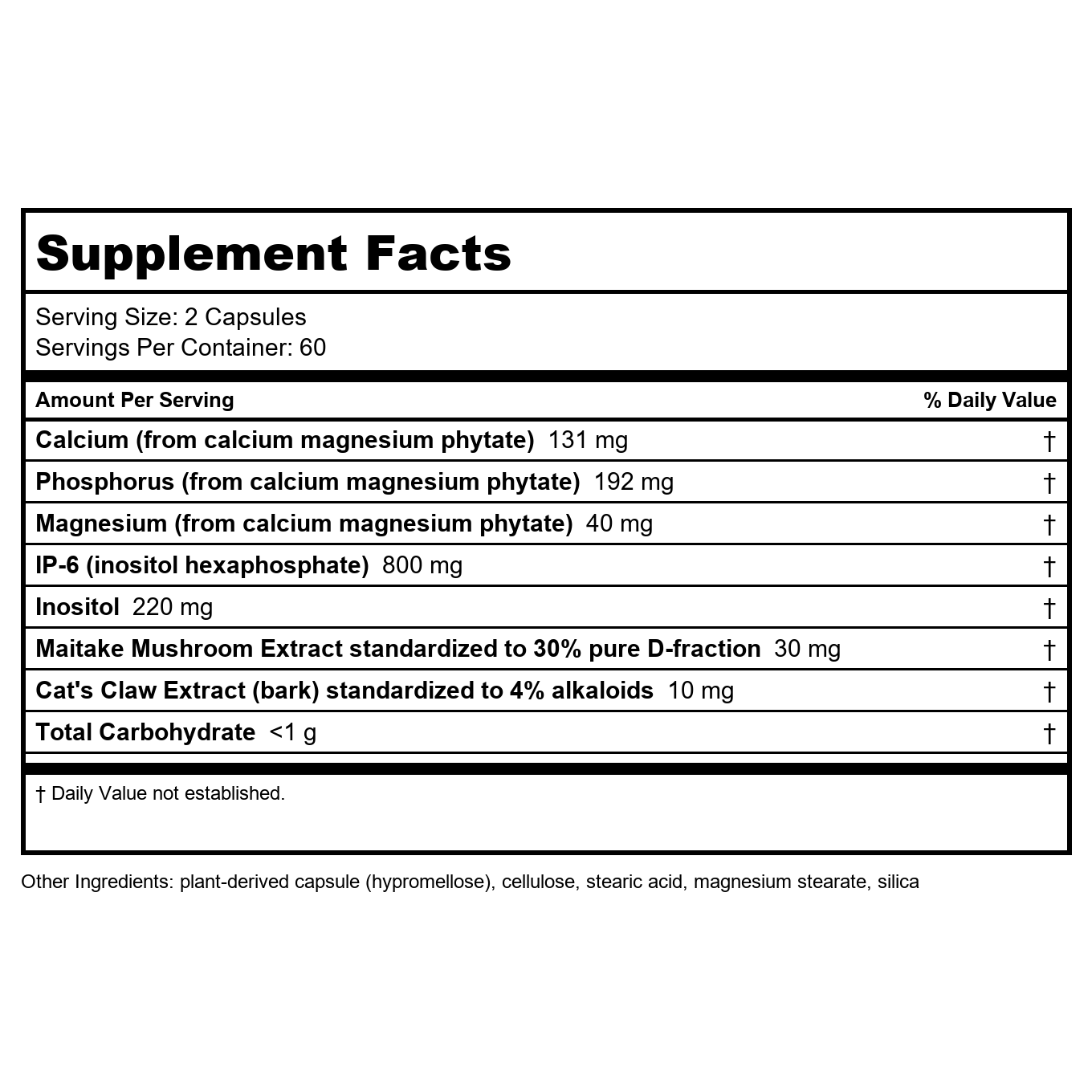 Nature's Way Cell Fort? MAX3 IP-6 & Inositol with Maitake & Cat's Claw, Immune Support and Natural Killer-Cell Activity*,120 Capsules