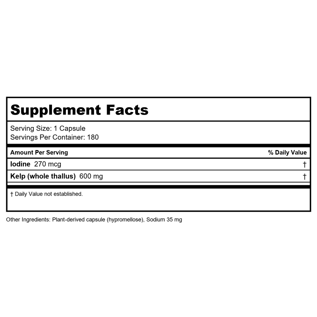 Nature's Way Kelp Capsules - 180 Capsules