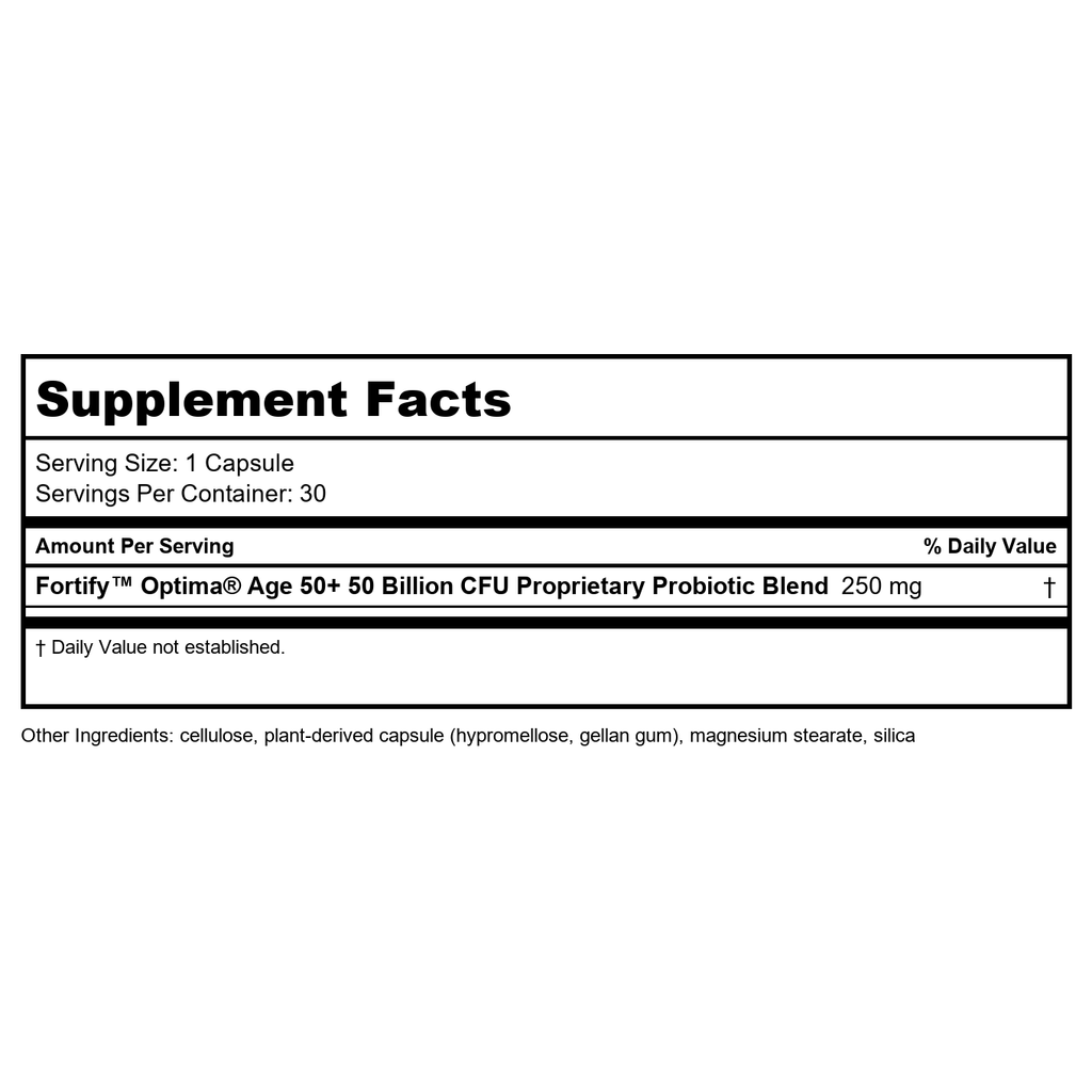 Nature's Way Fortify Optima Adult 50+ Daily Probiotic - 30 Capsules