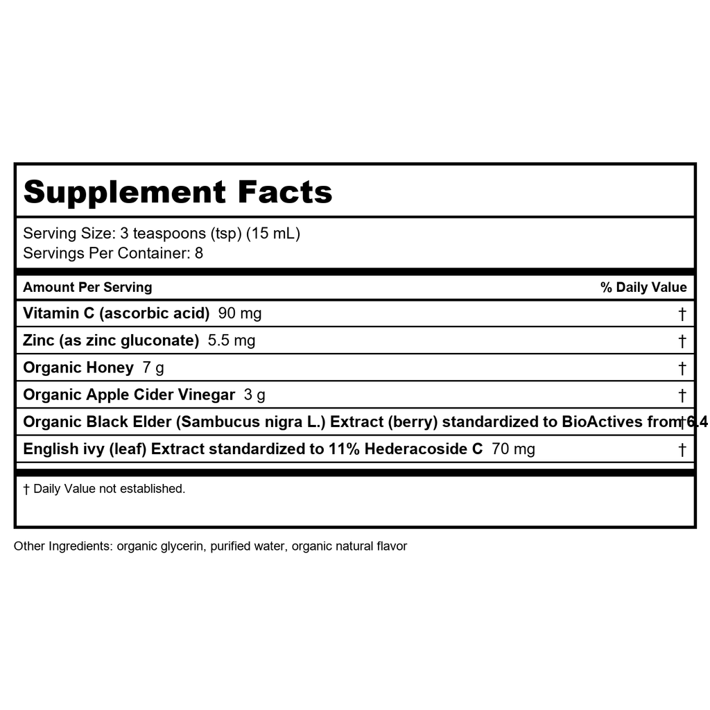 Nature's Way Sambucus HoneyBerry Cough Syrup with Black Elderberry Extract & Organic Honey, Immune Support*, 4 Fl. Oz