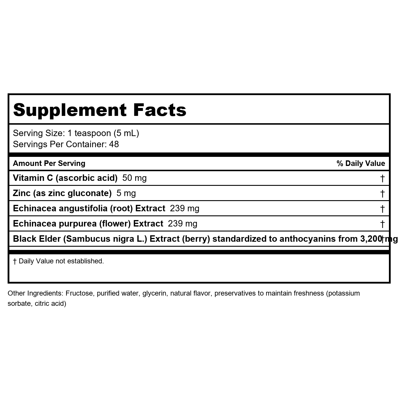 Nature's Way Sambucus Immune Elderberry Syrup - Powerful Immune Support with Vitamin C, Echinacea, and Zinc 8 oz