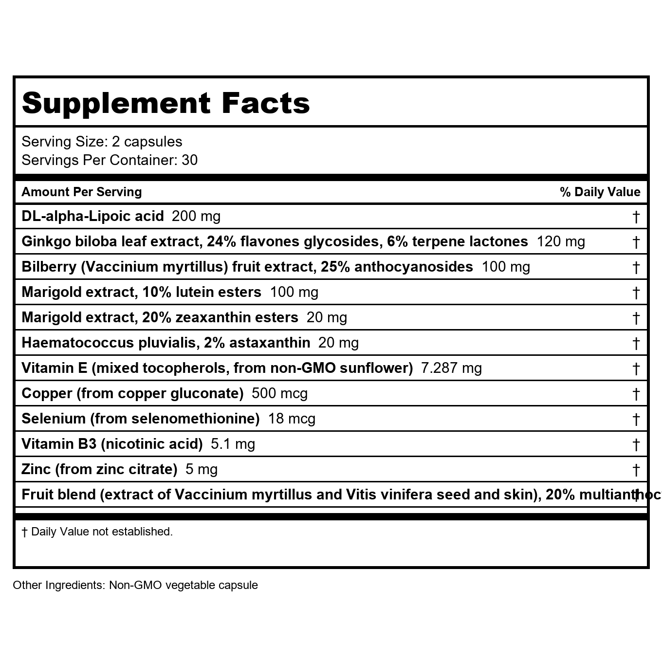 Nutritional Fundamentals for Health Vision SAP 60 caps
