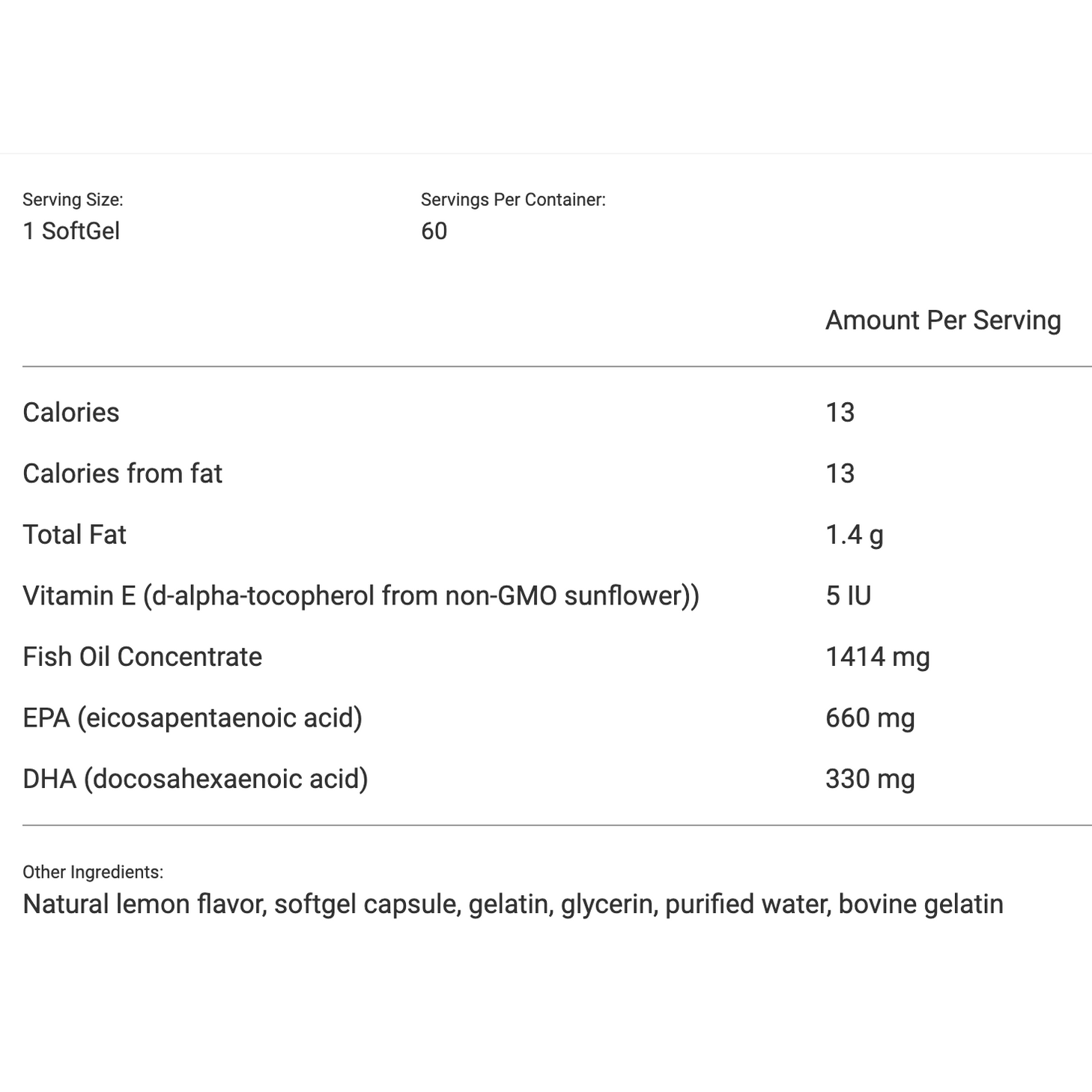 Nutritional Fundamentals for Health Trident SAP 66:33 60 gels