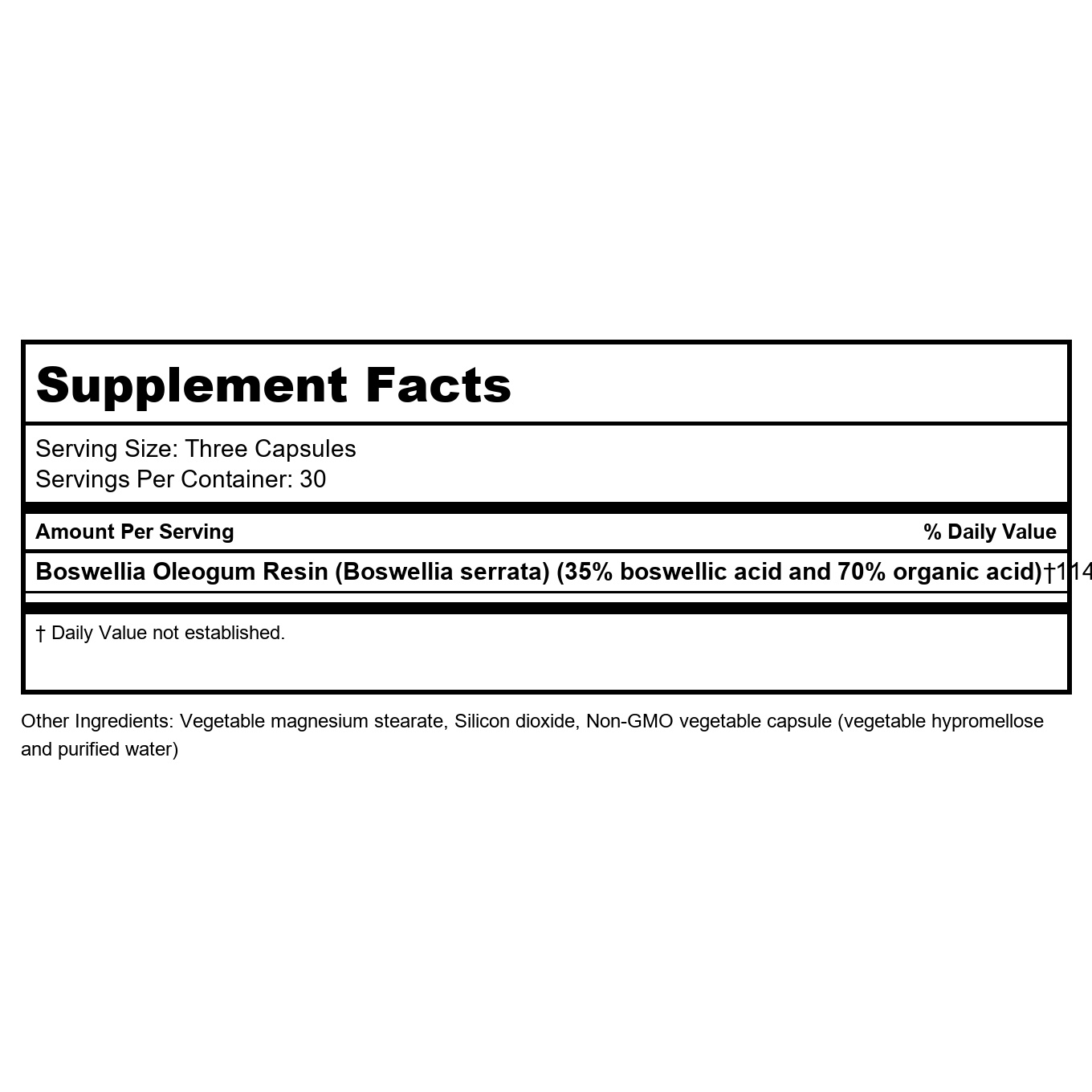 Nutritional Fundamentals for Health Boswellia SAP FH0049 NP