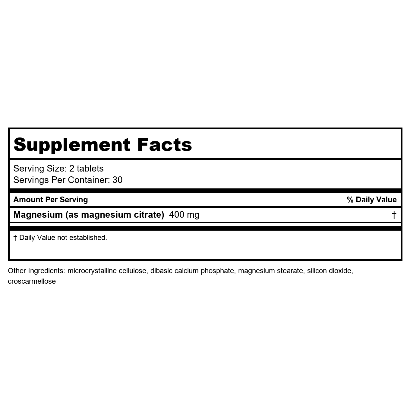 Lasante Magnesium Citrate 200mg 100 VTabs