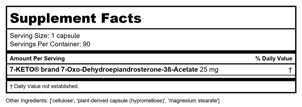Lasante 7 Keto DHEA 25Mg 90 Caps