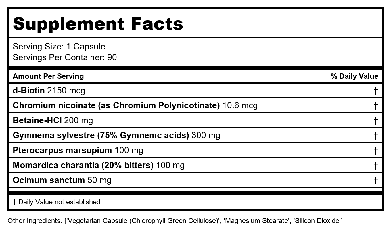 Ayush Herbs BioGymnema 90 Capsules