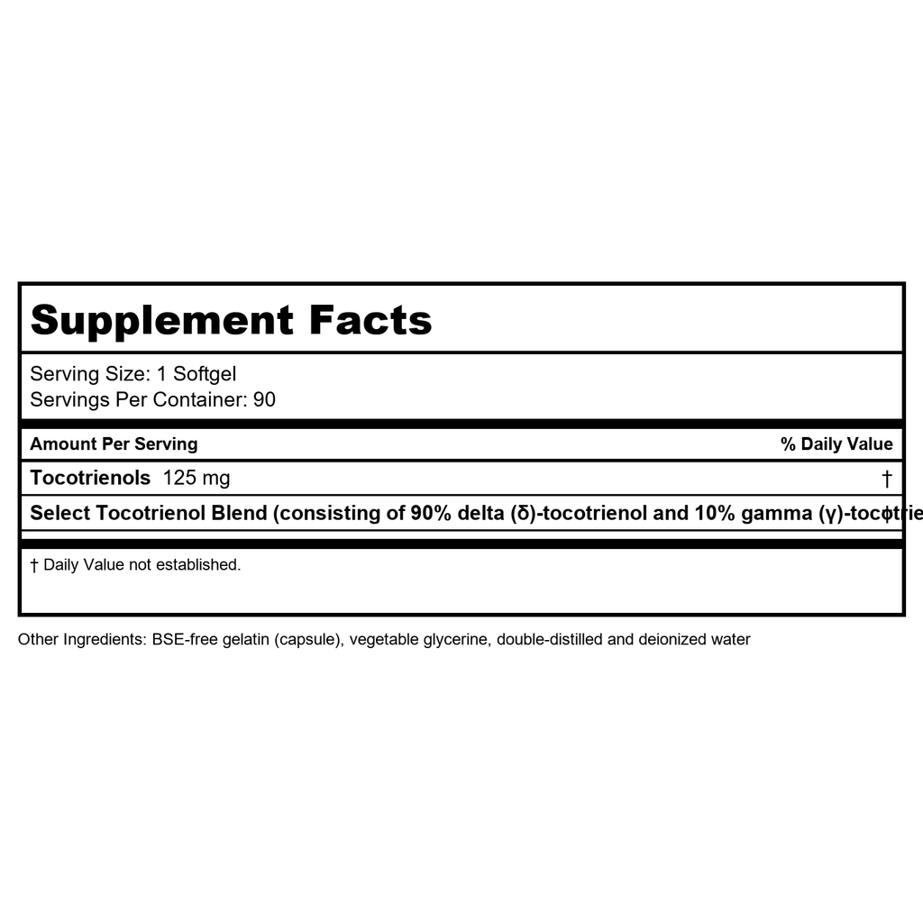 A.C. Grace Unique E Tocotrienols 125mg 90 Softgels