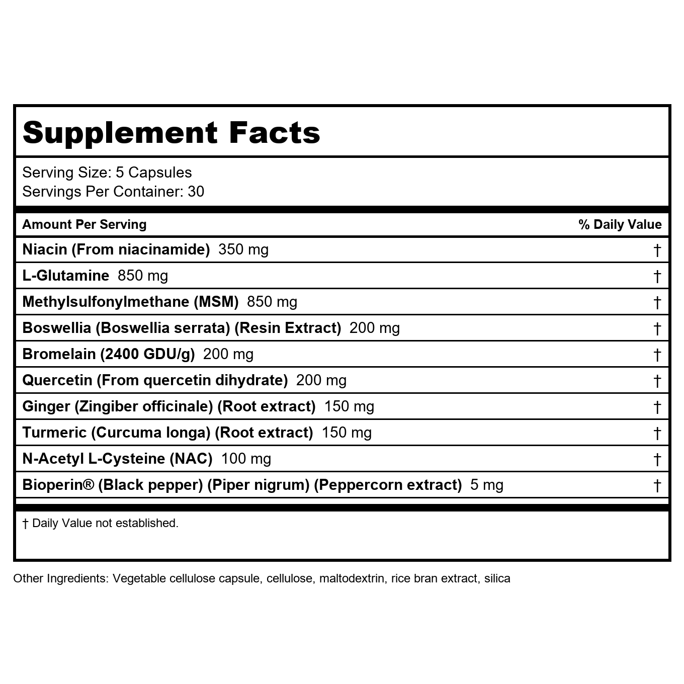 Nutra BioGenesis BioInflaMax 150 Vcaps 95595 -