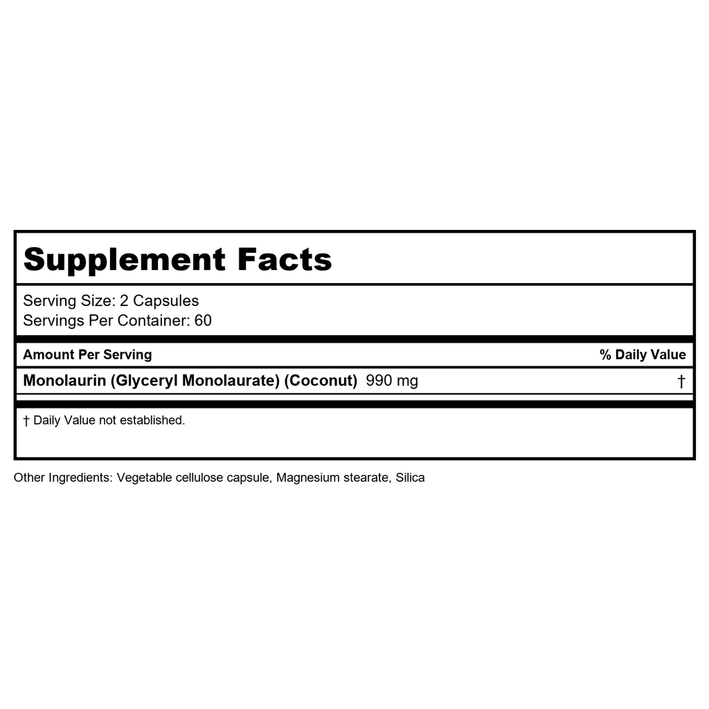 Nutra BioGenesis Monolaurin 120 Capsules