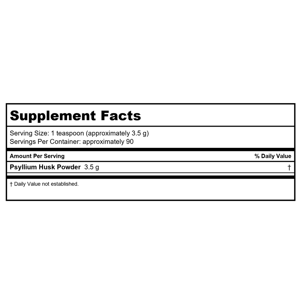 Lasante Whole Psyllium Husks Dietary Fiber Powder 12 Oz Bottle