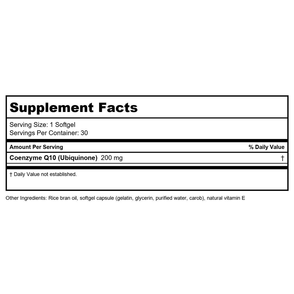 Bioclinic Naturals CoQ10 200mg 30 softgels