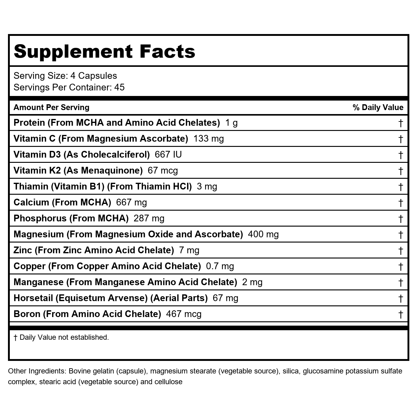 Protocol for Life Balance Bone Support Formula 180 Capsules - P1228