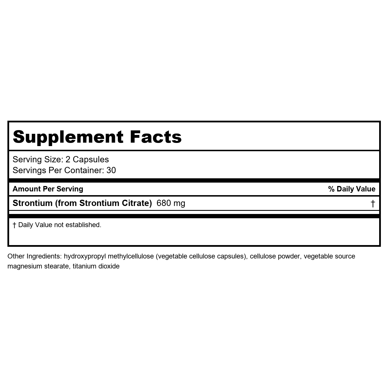 EuroMedica Strontium 60 Capsules