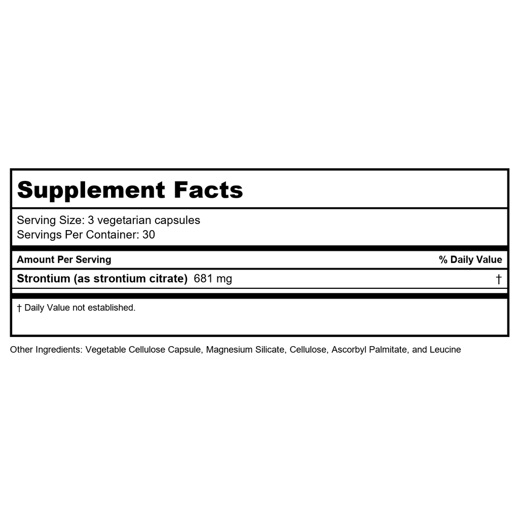 Vital Nutrients Strontium Citrate 227 mg 90 Vcaps