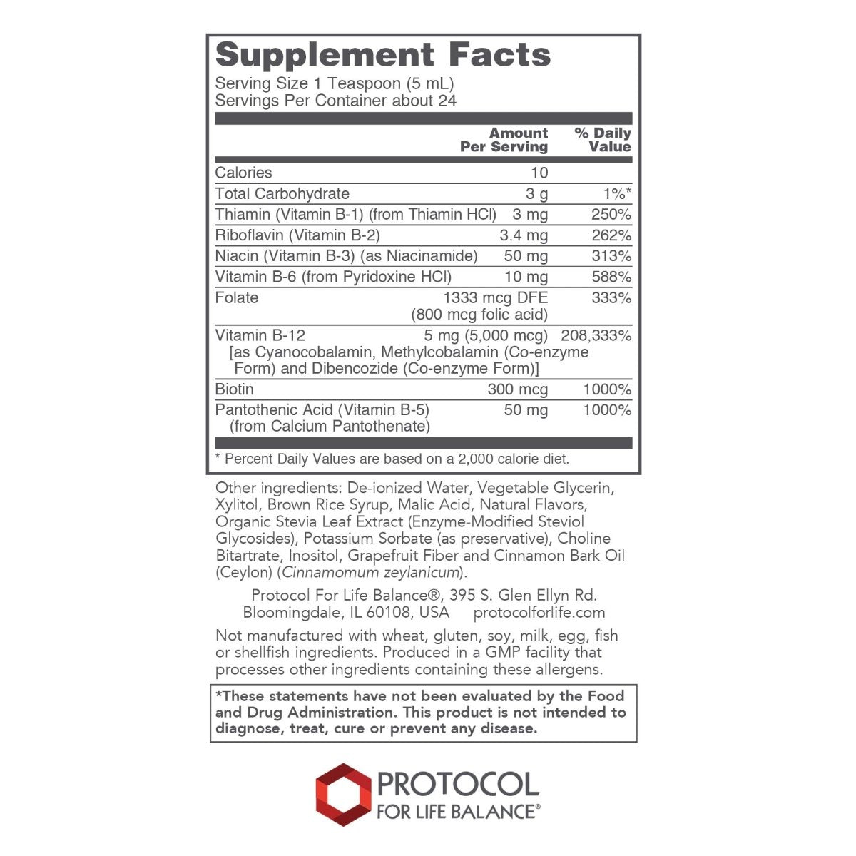 Protocol For Life Balance Vitamin B-12 5000mcg Liquid 4oz