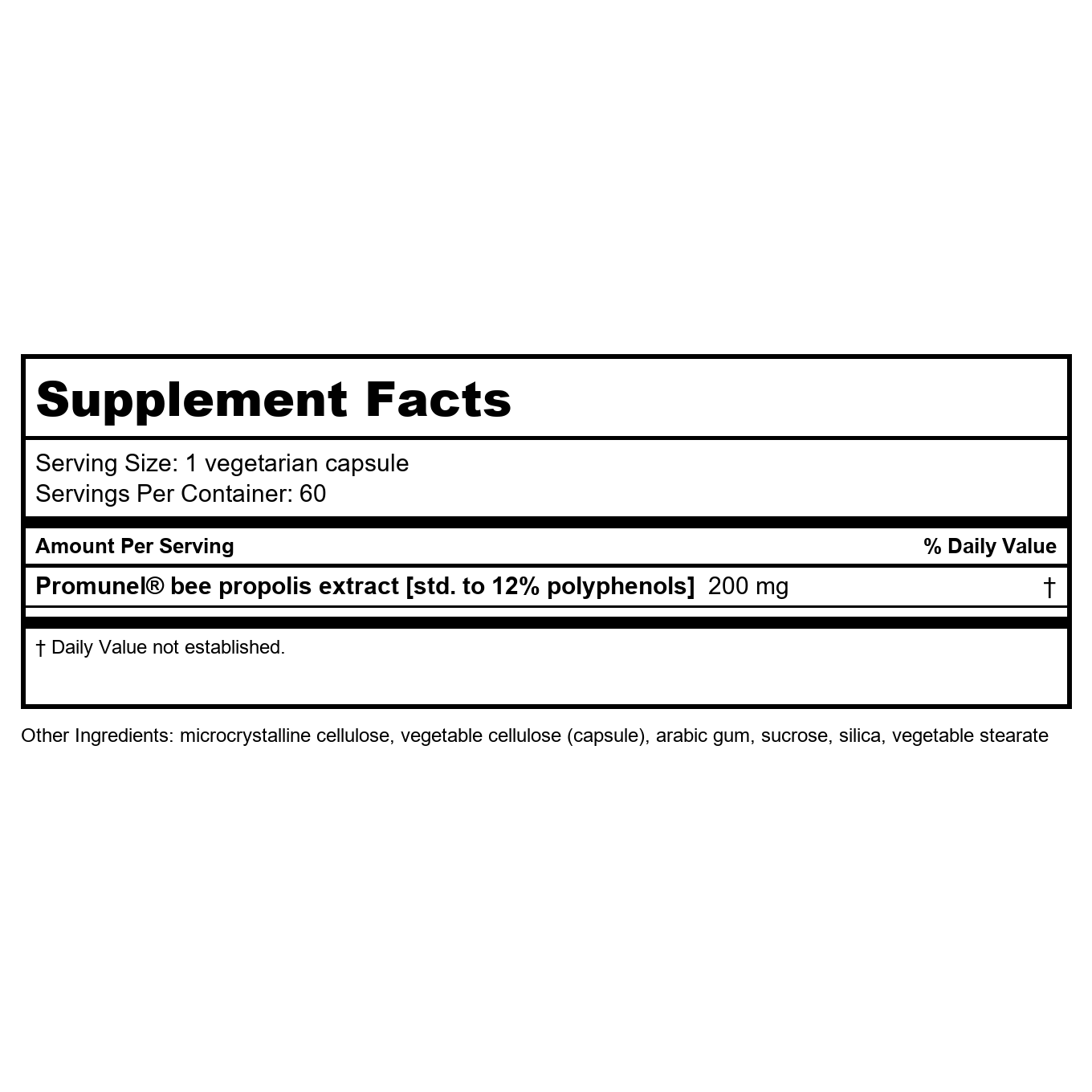 Progressive Labs Bee Propolis Standardized 60 Capsules